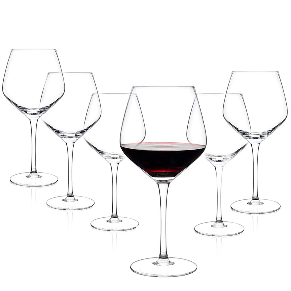 wine様 Amazon.com | Luxbe - Crystal Wine Glasses 21-ounce, Set of 6